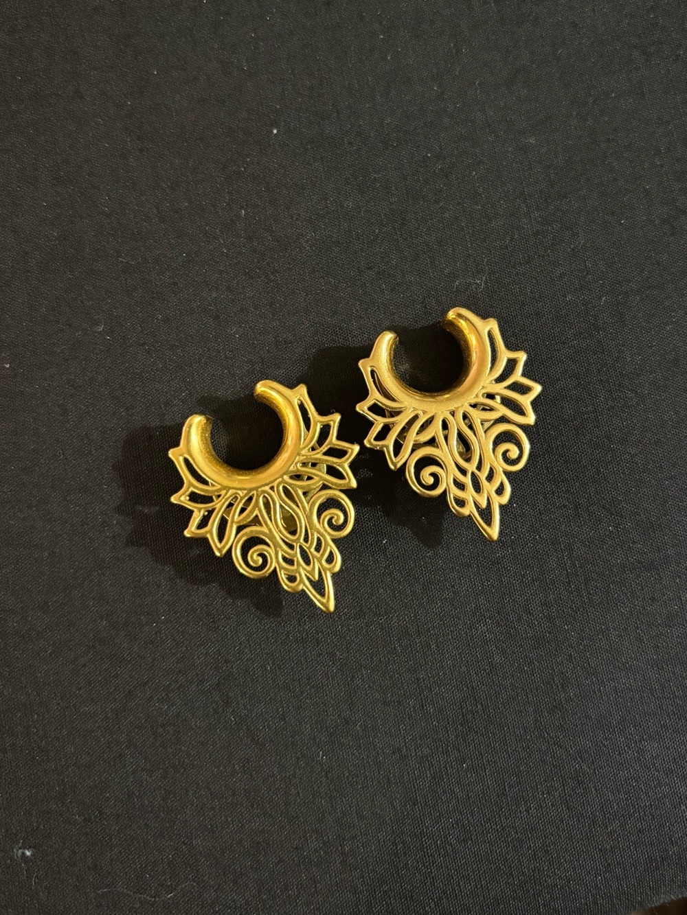Gold Filigree Floral Tunnels - Women Jewelry